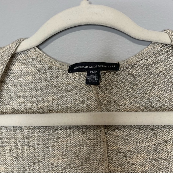 American Eagle Outfitters oatmeal open front‎ cardigan sweater Size XS/TP - Picture 3 of 9